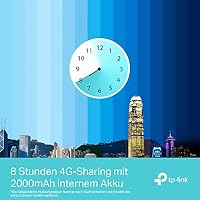 TP-Link M7350 Mobiler 4G LTE WLAN Router, bis 150 Mbit/s, Farb-LCD, 2000-mAh-Akku (bis zu 8 Std.), verbindet bis zu 10 Geräte, kompatibel mit Allen europäischen SIM-Karten – Ansicht 5