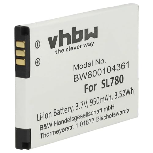 vhbw Batería Recargable Compatible con Siemens Gigaset SL350, SL350H, SL400, SL400A, SL400H teléfono Fijo o inalámbrico (950 mAh, 3,7 V, Li Ion)