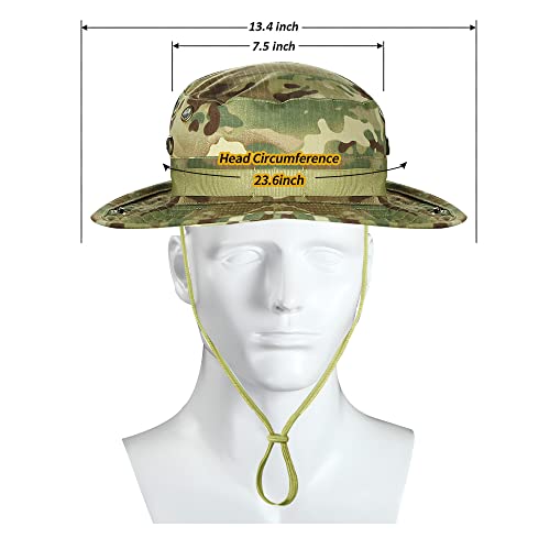 Military Tactical Boonie Hats For Men Women, Summer Uv Sun Protection Bucket Hat Wide Brim Outdoor Safari Fishing Cap #TOP4