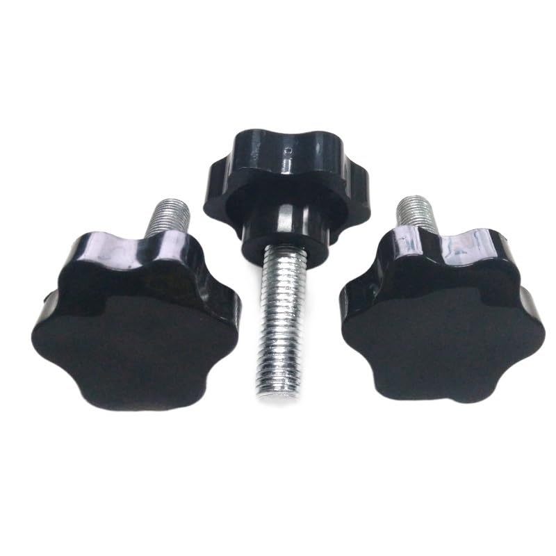 10 Uds M6 M8 M10 38# rosca en forma de estrella perilla de tuercas de sujeción for equipo industrial tornillo de mango de cabeza de plástico de baquelita(M10,50mm)