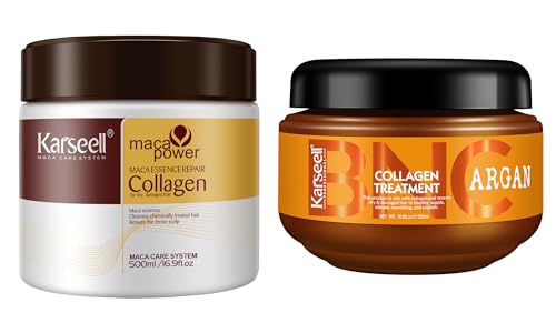 Karseell Collagen Hair Treatment Deep Repair Conditioning BNC Hair Mask, 16.9oz + 18.6 oz