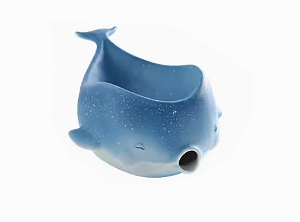 Photo 1 of Alizonica Creative Blue Whale Soap Box Bathroom Ceramic Drain Soap Dish