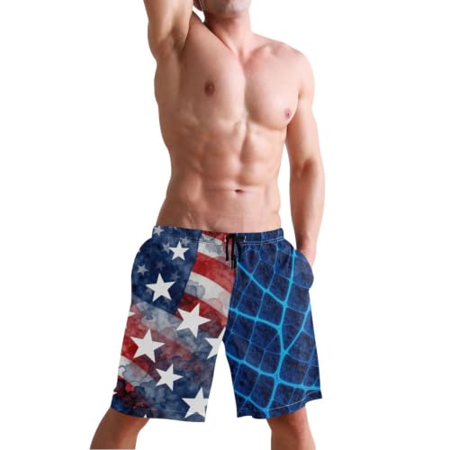 Short de bain décontracté pour homme bleu océan en 20,3 cm