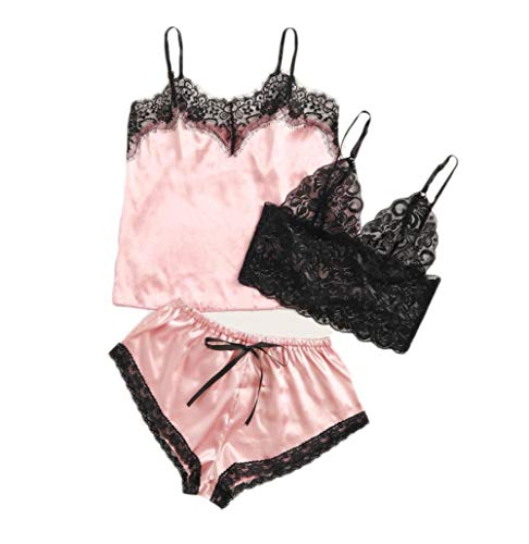 Lingerie sexy pour femmes en satin fluide et finitions dentelle haute qualité