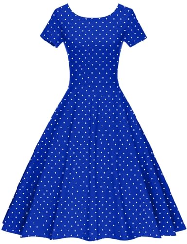 Image of GownTown Women's 1950s Vintage Dresses Short Sleeves Cocktail Stretchy Party Dresses with Pocket