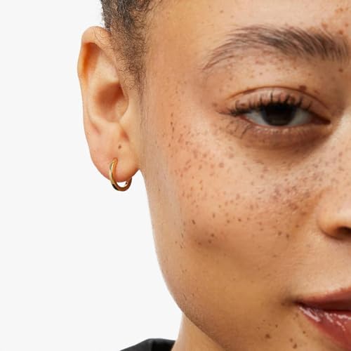 Ana Luisa Trendy Huggie Hoop Earrings for Women - 14K Gold Plated or Sterling Silver Hoop Earrings - Small, Dainty, Hypoallergenic, Water-Resistant, Tarnish-Free Hoops - Jewelry Perfect for Stacking2