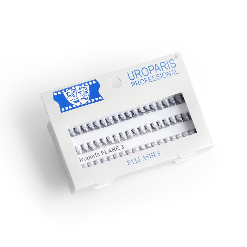 Uroparis Flare 3 Eyelashes for Women — Handmade Eye Lashes | Individual Eye Lashes with Virgin Hair | Volumizing & Lightweight | Glam, Gorgeous & Unique Eyelashes (Black) - 1 Pcs-picture-11