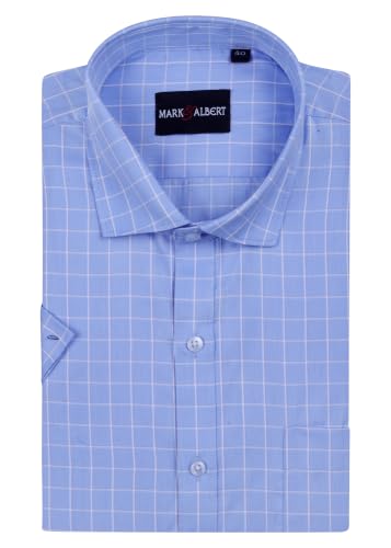 Image of Mark & Albert Men's Half Sleeves Cotton Formal Shirt
