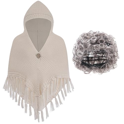 EBYTOP Old Lady Costume for Kids 100 Days of School Costume for Girls 100th Day Grandma Dress Up,Set1