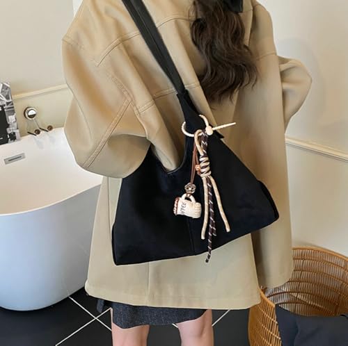 Slouchy Suede Hobo Bags Women Satchels Underarm Shoulder Bag Crescent Crossbody Purses Travel Top-Handle Tote Handbag 20252
