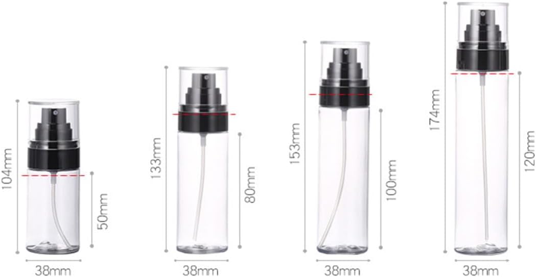 4 Pack 80ml Plastic Spray Bottles Refillable Portable for Travel image 3