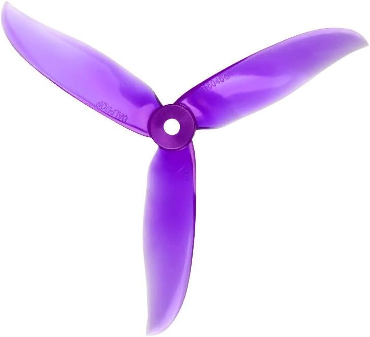 INLIMA 24 pcs / 12 Pair for DALPROP Cyclone T5045C PRO 5045 3-Blade Propeller for FPV Freestyle Drone Quadcopter Updated Version Prop Drone Accessories (Color : Crystal Purple)