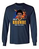 Kounde Barcelona Defender 2022 Football Fans Unisex Long Sleeve T-Shirt (Navy, Large)