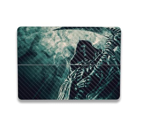 Image of MightySkins Carbon Fiber Skin Compatible with Microsoft Surface Laptop Studio 2 (2023) Full Wrap Kit - Symbol of Death | Protective, Durable Textured Carbon Fiber Finish | Made in The USA