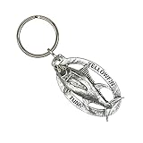 Yellowfin Tuna Keychain, Pewter, S011KC, 2”, 100% Handmade in the USA, Tuna Keychain, Yellowfin Tuna Key Chain, Fish Keychain, Key Ring, Key Fob, Fishing Gift, 200 Fish Designs Available.