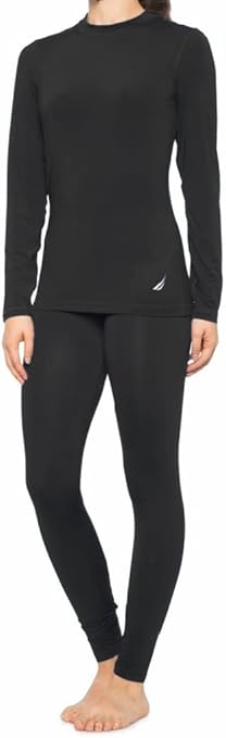 Nautica Women's Long Sleeve Long Johns Thermal Underwear Base Layer Set