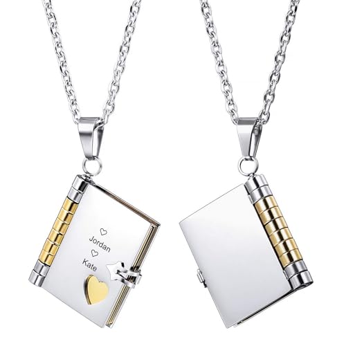 💌Amore Significativo: Porta la tua storia vicino al cuore! Questa collana in acciaio inossidabile può essere incisa al laser con i tuoi ricordi più cari, che si tratti di un messaggio sentito, una data speciale, i nomi dei tuoi migliori amici o testi e citazioni del tuo film o canzone preferita. Un ricordo significativo per te o un regalo premuroso per qualcuno di speciale!