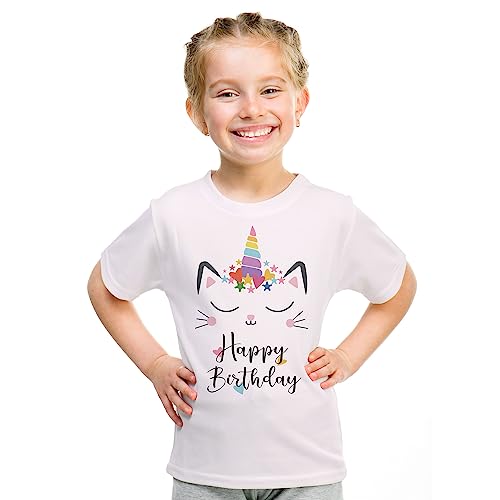 Image of KYKU Toddler Girls Short Sleeve Graphic T-Shirt Kids Cute T Shirt Gifts