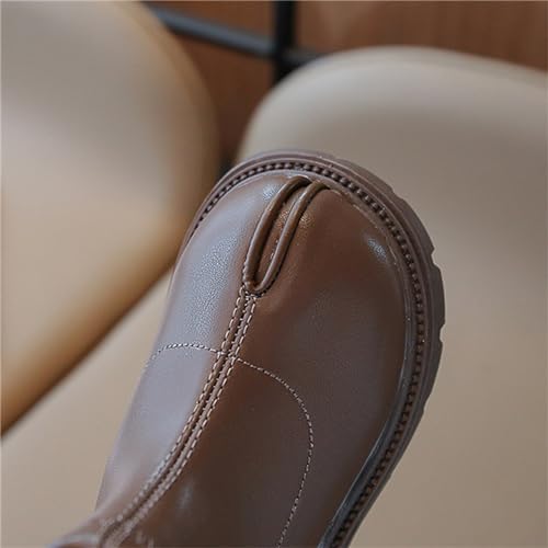 Baby Girls Side Zipper Ankle Boots Thick Sole Non Slip Plush Warm Boots Fuzzy Boots Water Proof Boots Toddler Shoes (E-Black, 6.5 Infant)4