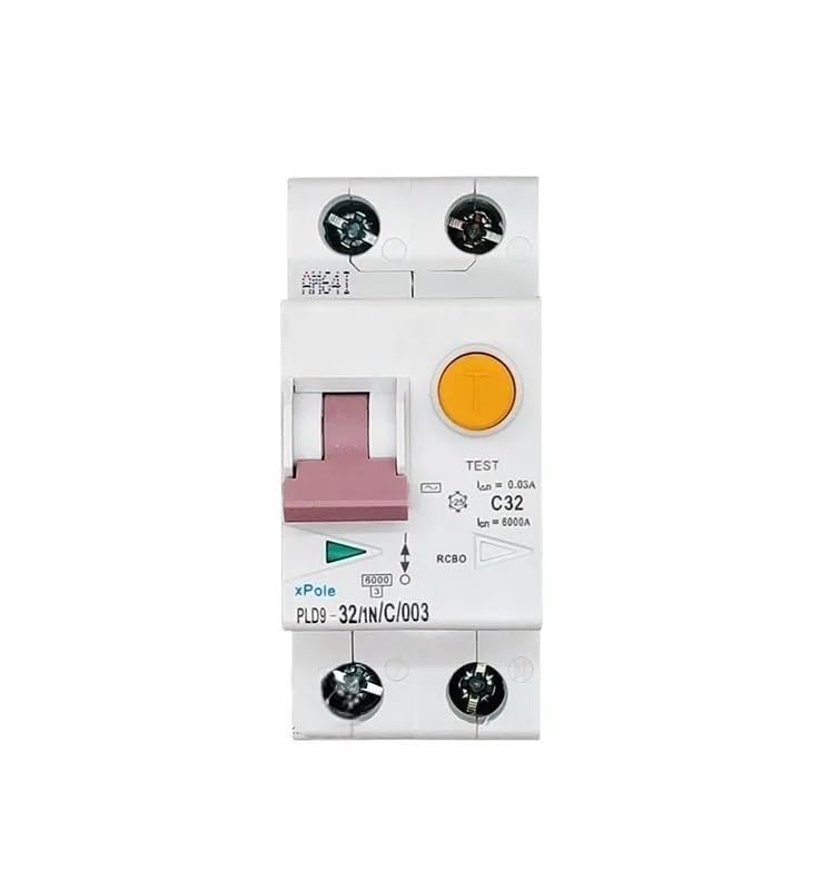 Disyuntor PLD9-32/1N/C/003 con sensibilidad de 30mA para cortes rápidos de seguridad