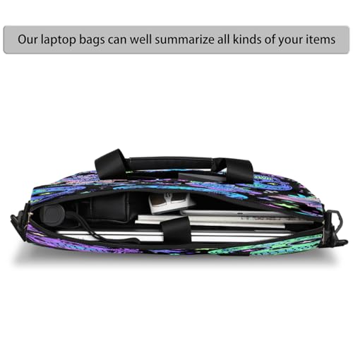 Sac pour ordinateur portable à motif tête de mort fluo résistant à l'eau