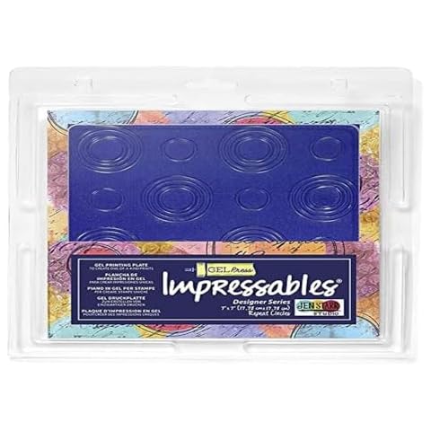 Gel Press Impressables 7" Embossed Repeat Circles Block Printing 10815-JEN-01 Cover