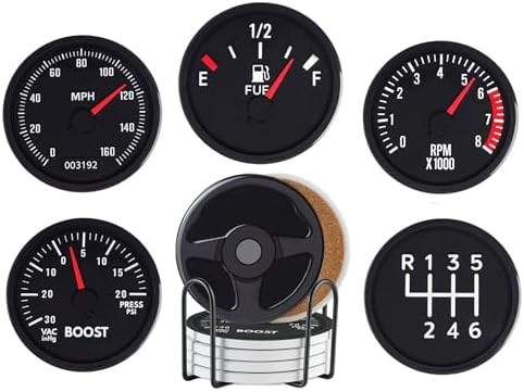 Onebttl Gifts for Car Guys, Car Guy Gifts Ceramic Coaster, Set of...