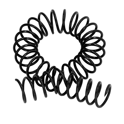 Bobinas de fichário espiral de plástico, bobinas de encadernação resistentes à ferrugem (preto)