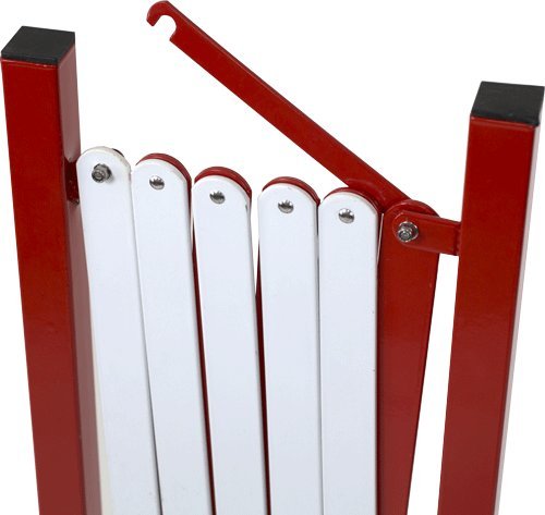 Barrière de chantier extensible droite - Rouge/Blanc - 8000257 | Barrière extensible droite Novap - Rouge/Blanc