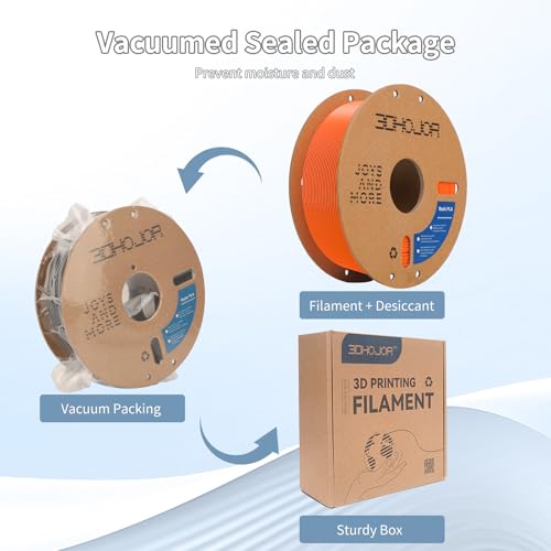 Image of 3D Printing Filament High-Speed PLA Filament 1.75mm 300mm /s 1kg Cardboard Spool Dimensional Accuracy + /- 0.03 mm Fit Most 3D FDM Printer-Orange