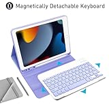 tititinita for iPad Case with Keyboard 10.2 inch, for iPad 9th Generation Case with keyboard(2021), Detachable Wireless Keyboard for ipad 9th Generation/8th Gen/7th/Air 3, Pro 10.5, Purple 10.5(Blue) - Image 5
