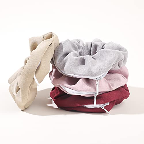 Pocket Scrunchies Hair Ties With Hidden Zipper Stash Secret Scrunchy Ponytail Holder #TOP5