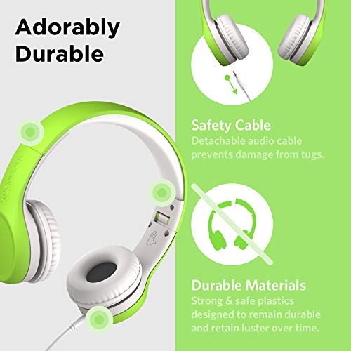 LilGadgets Connect+ Foldable Wired Kids Headphones (Green) — view 3