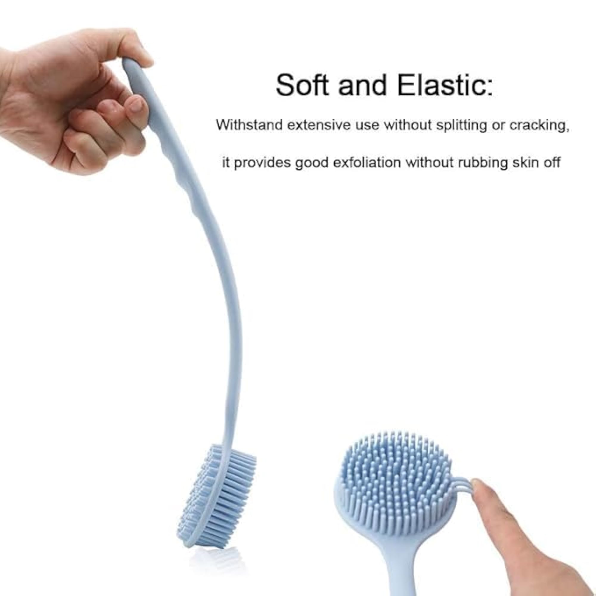 Premium Silicone Bathing Brush Double-Sided Back Scrubber