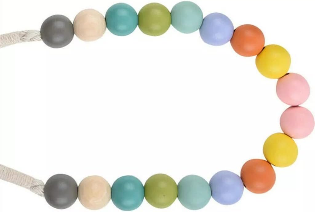 FMURY 2 Wooden Bead Curtain Tie Back Window Tie Curtain Holder Clip Home Dorm Decoration Hanging Ball Buckle