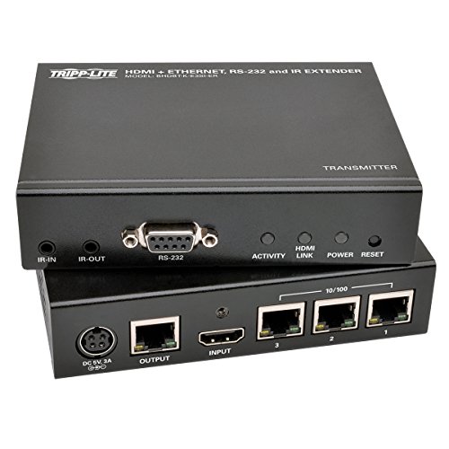 Tripp Lite HDBaseT HDMI Over Cat5e/6/6a Extender Kit w/Ethernet, Serial and IR Control, 1080p, Up to 500 ft. (BHDBT-K-E3SI-ER)