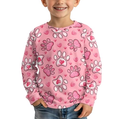 Image of Long Sleeve Shirts for Girls Winter Tops 3-16t Cartoon T Shirts for Fall Clothes