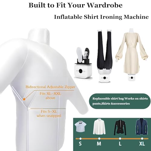 Automatic Steam Iron in use with shirt inside
