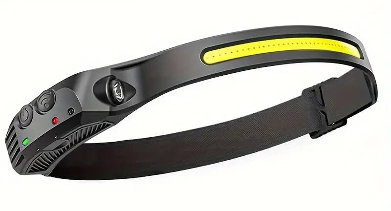 LED Headlamp - Black | 8W LED Headlamp with Sensor | 8 Hours Working Time | 350 Lumens | Durable and Long-Lasting | for Outdoors, Hiking and Camping-image-24