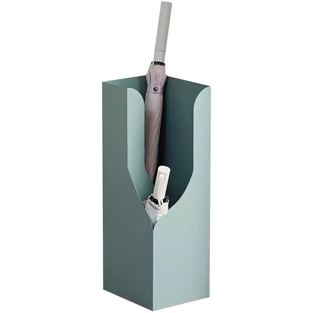 SBJKLYRN umbrella stand, Entryway Simple Style Rectangular, Florist Large Capacity Partition Umbrella Bucket, Picture/racket Stand(Turquoise)