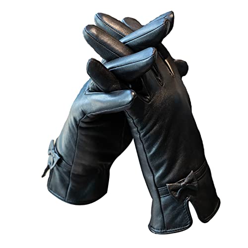 Guantes térmicos para motocicleta en invierno con pantalla táctil y forro de lana suave
