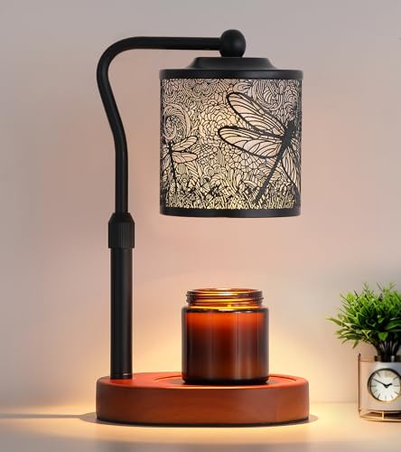 Candle Warmer Lamp with Timer Dragonfly Candle Warmer Lamp with Jar Candles Wax Melt Warmer for Housewarming Gift Birthday Mothers Day Valentines Gifts for Women Mom Sister Bedroom Home Decor