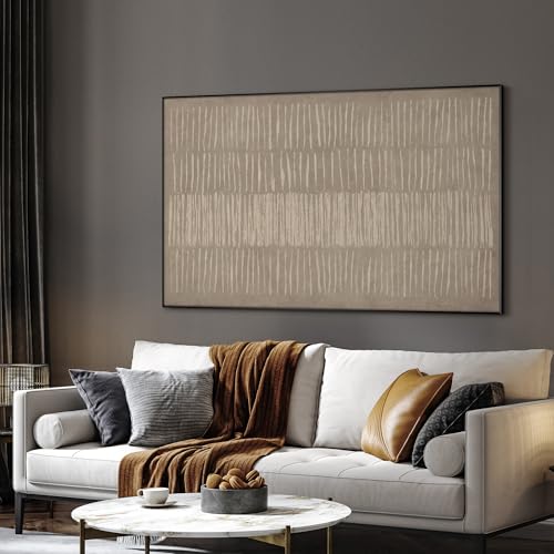 SIGNWIN 36"x60" Extra Large Framed Wall Art Minimalist Neutral Line Pattern Beige Abstract Print for Home Living Room Bedroom Decor (Frame Assembly Required) - Image 4