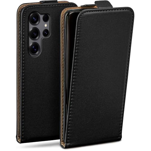 Film protection écran Samsung S25 Ultra moex étui rabat cuir noir