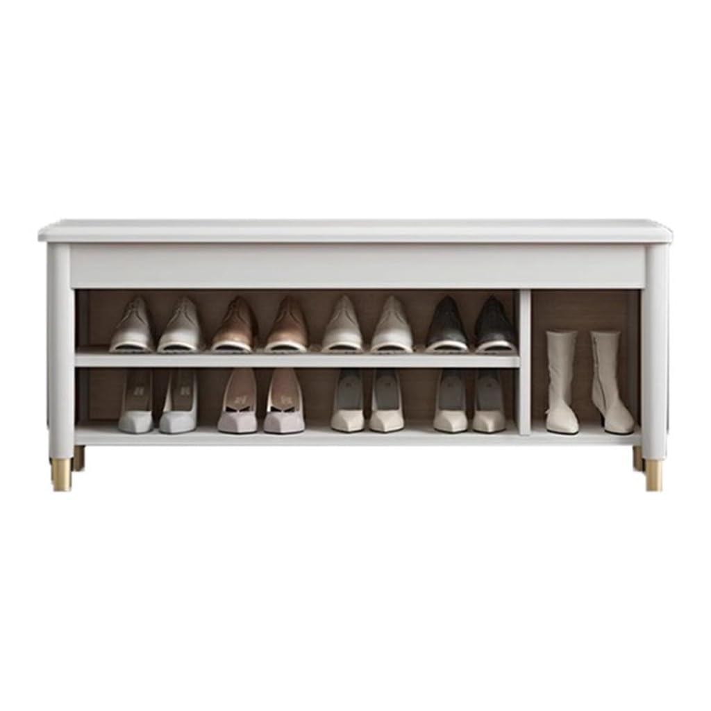 Aioneer Shoe Storage Bench Organizer With Integrated Cabinet And Cushioned Seat Entryway Shoe Changing Stool For Porch Mudroom Or Hallway,B 100Cm-B-80cm