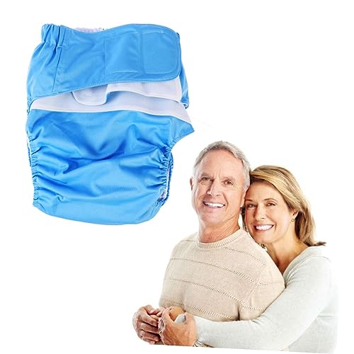 SHERCHPRY Pañal de Suave Reutilizable Adultos de Incontinencia Impermeables y Transpirables Protección Lavable Uso Cuidado de Ancianos y Pacientes Azul