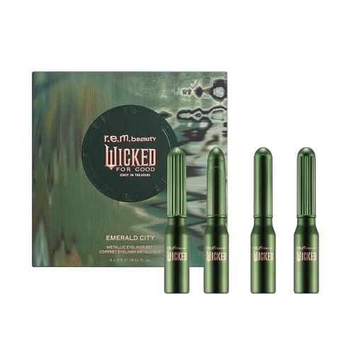 r.e.m. beauty by Ariana Grande Wicked: For Good | Emerald City Metallic Eyeliner Set | Long-Wearing, Smudge-Resistant Formula | 4 Shades r.e.m. beauty by Ariana Grande Wicked: For Good | Emerald City Metallic Eyeliner Set | Long-Wearing, Smudge-Resistant Formula | 4 Shades