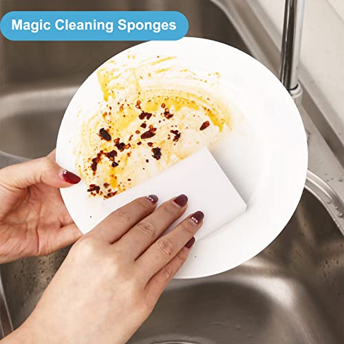 Glocalcul Magic Sponge Eraser, 50 Pack Melamine Cleaning Sponges, Household Foam Pads In Bulk, Multi-Functional Sponges Sheets For Dish, Furniture, Bathtub, Kitchen, Bathroom, Floor #TOP1