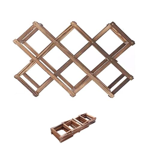 Qtuie Weinregal Holz Weinflaschenhalter 10 Flaschen Weinhalter...