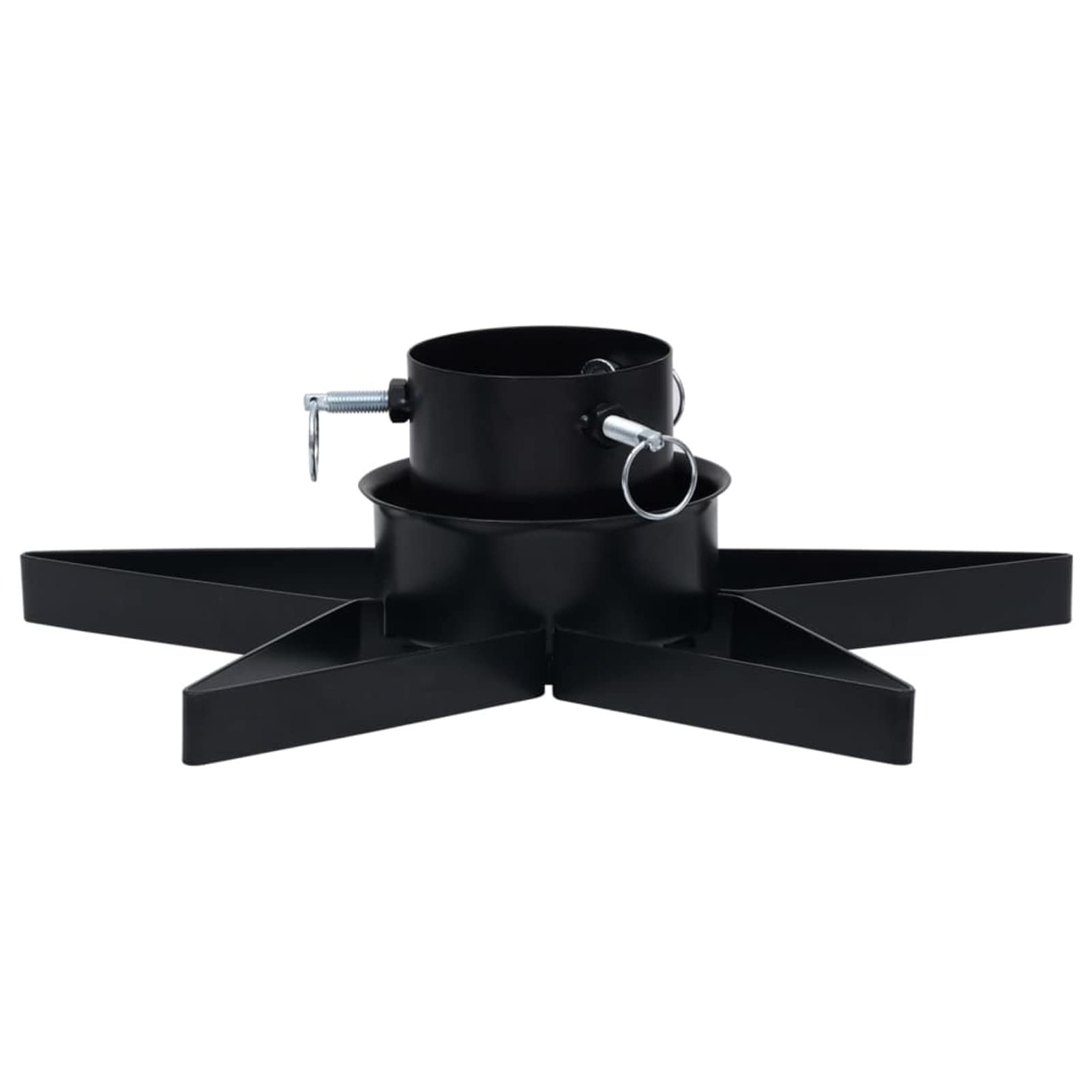 Tidyard Support de Sapin de Noël Pied pour Sapin de Noël Socle pour Sapin de Noël Noir 47x47x13,5 cm